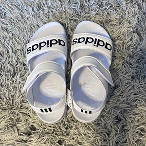 Adidas Adilette White Strap Sandals - Womens Size 8